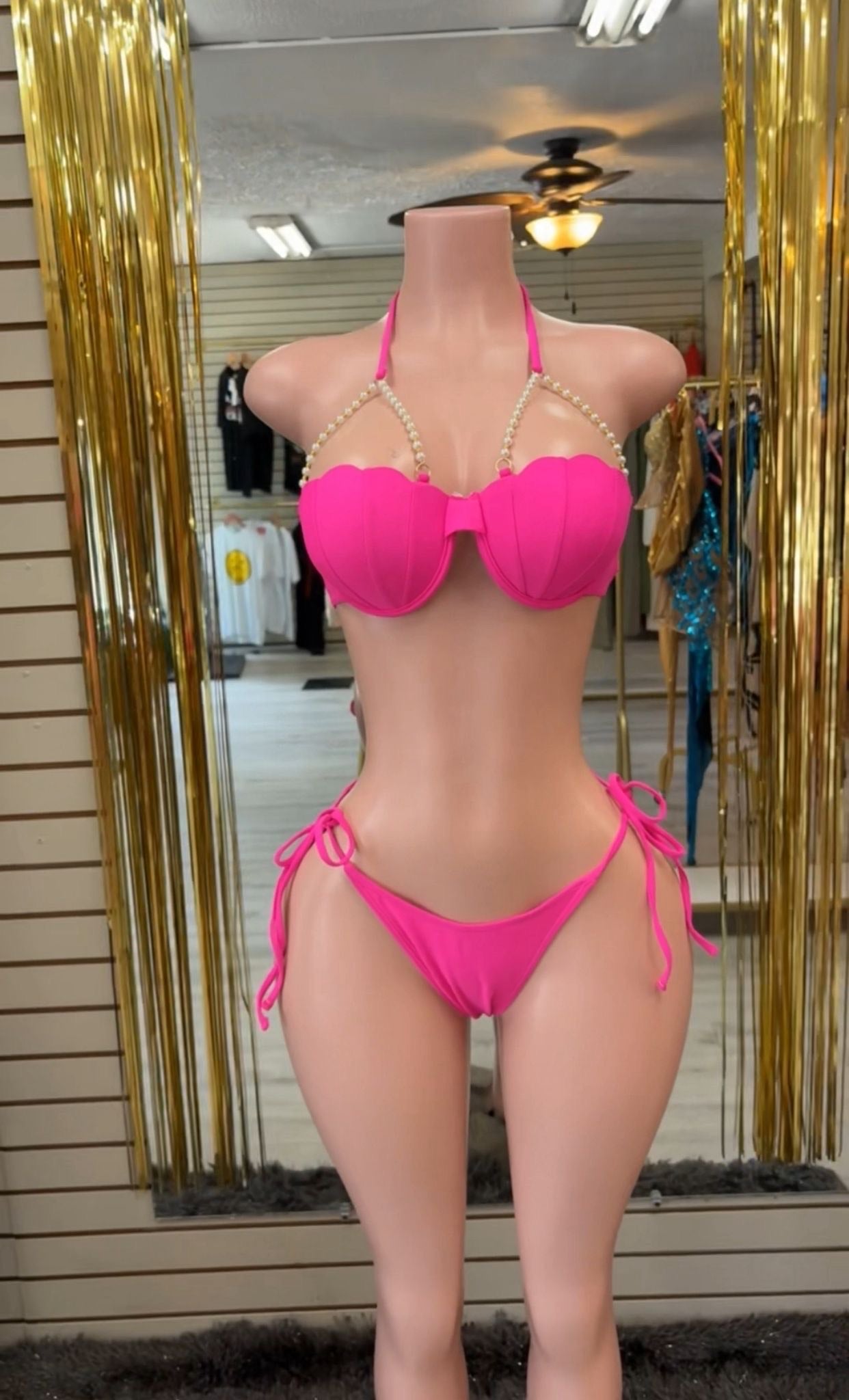 pink swimming 2 piece