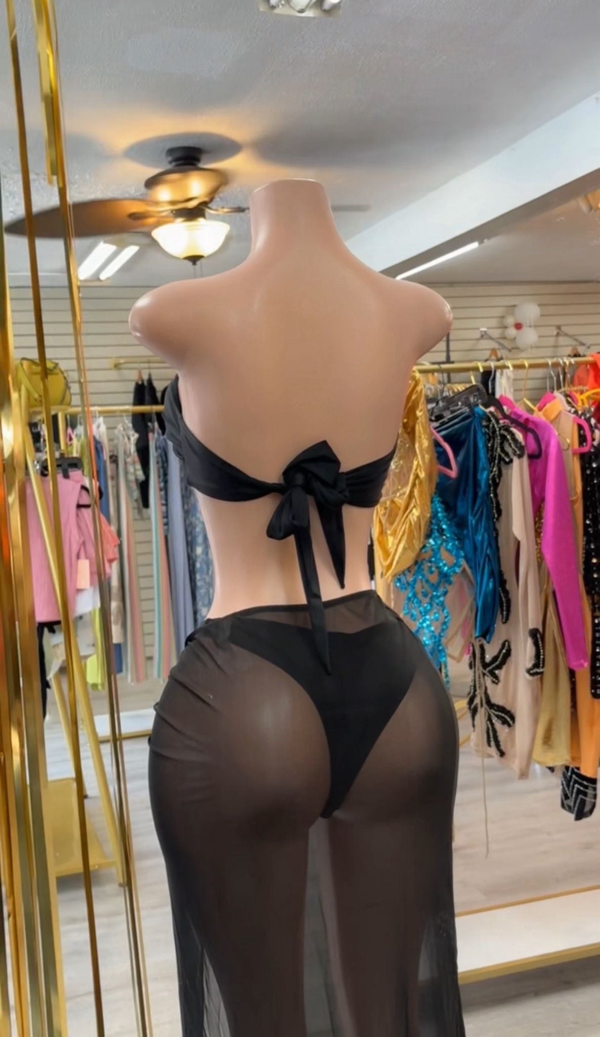 black swimming set 2 piece