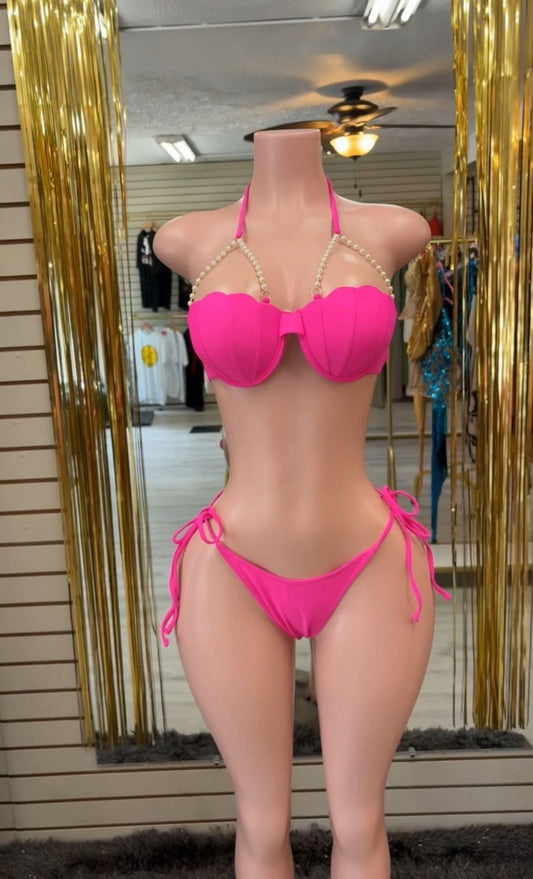 pink swimming 2 piece