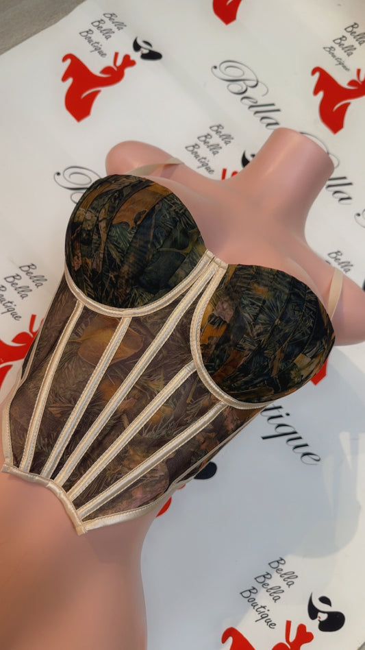 corset cargo in green