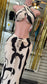 White Animal print 2 piece set