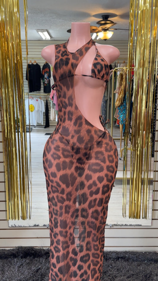 Wild Instinct Sheer Leopard Maxi