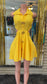 Golden Glow Cutout Mini Dress