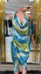 Ocean Breeze Draped Maxi Dress