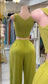 2-piece set in green